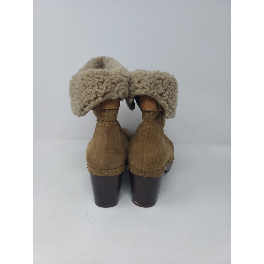 UGG‎ Womens Dandylion II Brown Suede Sheepskin Round Heeled Shearling Booties 9 - Picture 3 of 6